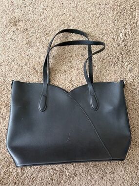 Classic Black Tote Bag - Everyday Shoulder Bag